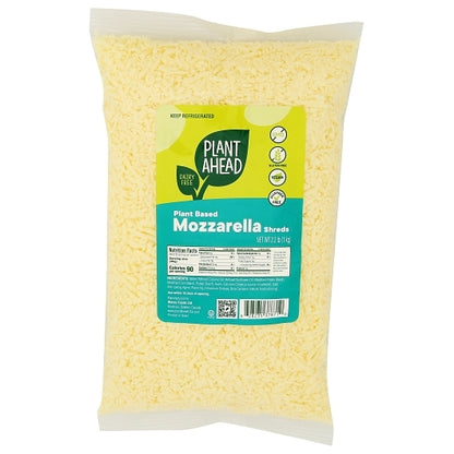 Plant Ahead Vegan Plant-Based Mozzarella Shreds, 6 x 2.2 lb Case - Cheese & Dairy