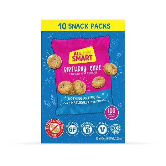 Allergy Smart Birthday Cake Mini Cookies, 6 x 7.05 oz Case - Bakery & Desserts