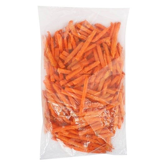 Russet House Straight Cut Sweet Potato Fries, 6 x 2.5 lb Case - Frozen Potatoes Sides