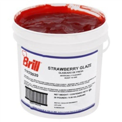Brill Strawberry Glaze, 1 x 20 lb Case - Bakery & Desserts