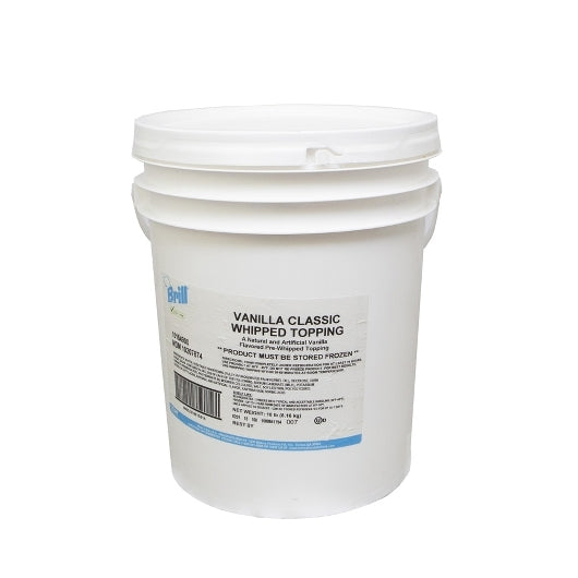 Brill Icing Vanilla Prewhip, 1 x 18 lb Case - Bakery & Desserts