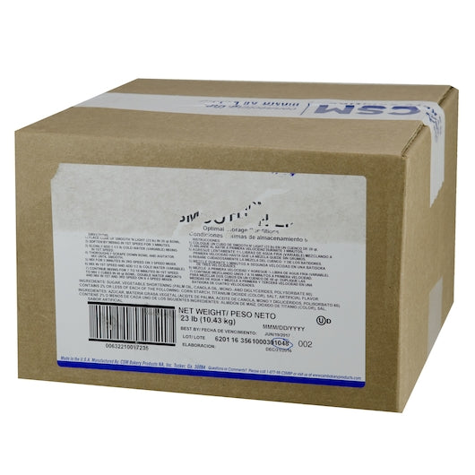Brill Smooth & Light Buttercreme Frosting Base Vanilla, 1 x 23 lb Case - Bakery & Desserts
