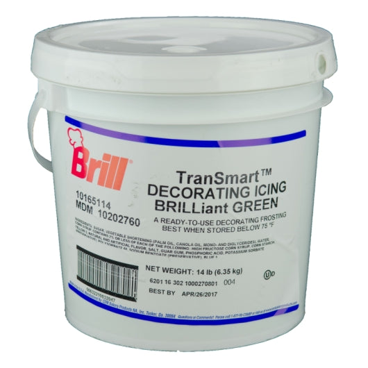 Brill Green Decorating Icing, 1 x 14 lb Case - Bakery & Desserts