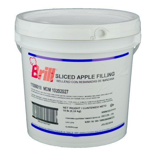 Brill Filling Sliced Apple Brill, 1 x 18 lb Case - DOT product image 2
