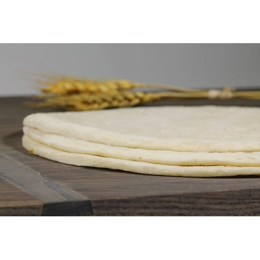 Ultra Thin Crust 8" Traditional 1/8" Flatbread Crust, 25 x 4 oz Case - GS1 product shown out of package