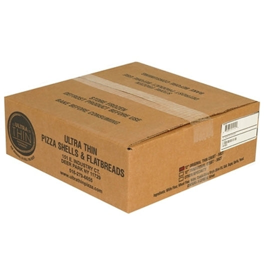 Ultra Thin Original 14" Round, Par-Baked Original Thin Crust Pizza Shell/Flatbread, 50 x 8.5 oz Case - GS1 closed shipping case image