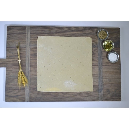 Ultra Thin Pizza Shells 12" x 12" Par-Baked, Square Thin Crust Flatbread Shell/Flatbread, 40 x 7.8 oz Case - Breads