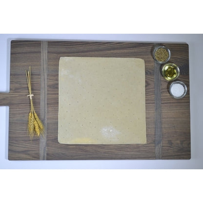 Ultra Thin Pizza Shells 12" x 12" Par-Baked, Square Thin Crust Flatbread Shell/Flatbread, 40 x 7.8 oz Case - Breads