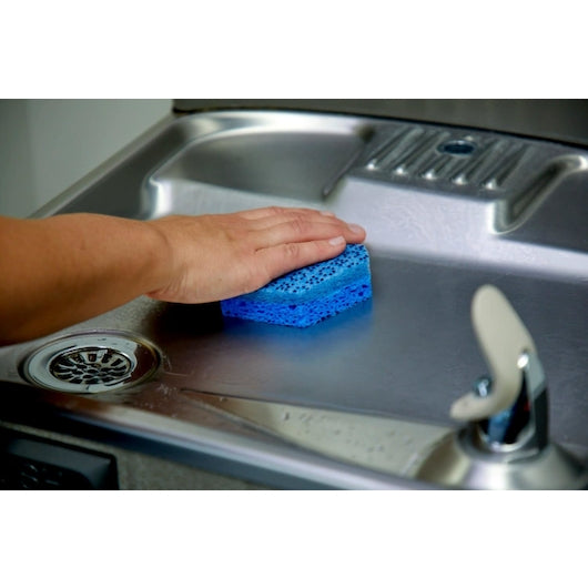 Scotch Brite Low Scratch Scouring Sponge, 1 x 4 ct Case - Cleaners & Sanitizers