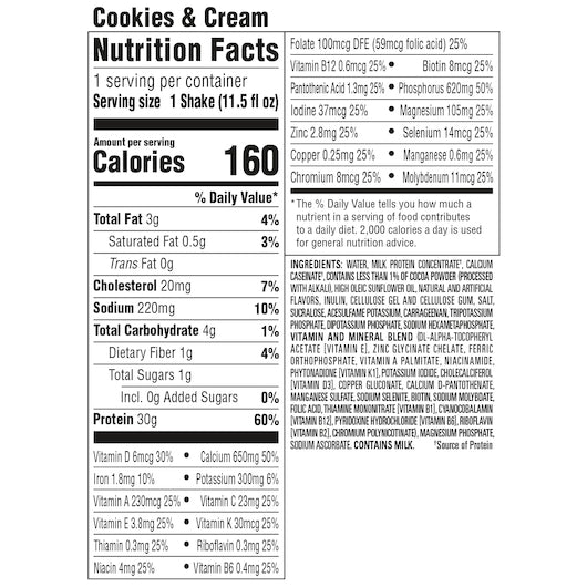 Premier Protein Cookies & Creme Protein Shake, 12 x 11.5 fl oz Case - DOT product image 2