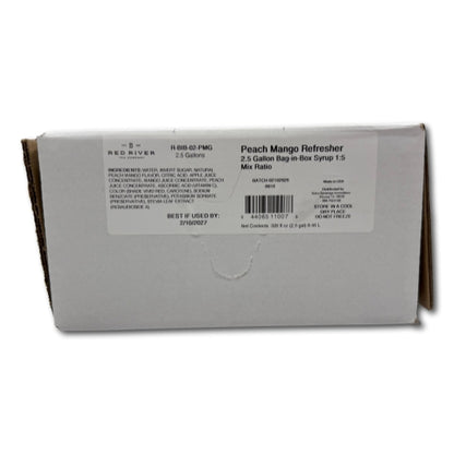 Red River Tea Company Peach Mango Refresher Syrup Bag-in-box, 1 x 3 GA Case - Coffee & Tea