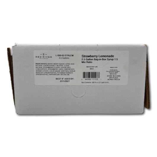 Red River Tea Company Strawberry Lemonade Syrup Bag-in-box, 1 x 3 GA Case - Coffee & Tea