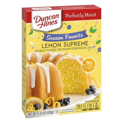 Duncan Hines Lemon Supreme Cake Mix, 12 x 15.25 oz Case - DOT product image 2