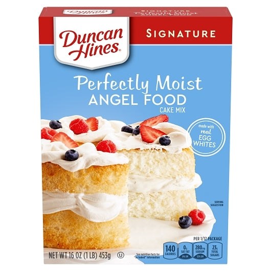 Duncan Hines Angel Food Cake Mix, 12 x 16 oz Case - Bakery & Desserts