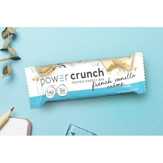 Power Crunch French Vanilla Creme Original Bars, 6 x 5 x 1.4 oz Case - Snack Bars & Granola Bars