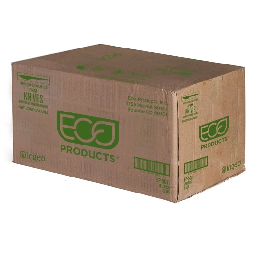 Ecosense 7In White Knife Individually Wrapped - Not Compostable, 1 x 750 x 750 each Case - DOT product image 3