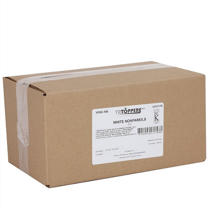 T.r. Toppers White Nonpareils Snow Caps Topping Bulk, 1 x 10 lb Case - DOT product image 3