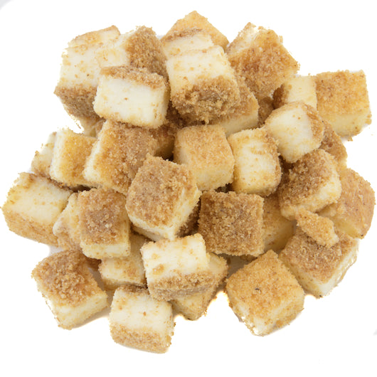 TR Toppers Firm New York Cheese Petite Pieces Topping Bulk, 1 x 10 lb Case - Bakery & Desserts