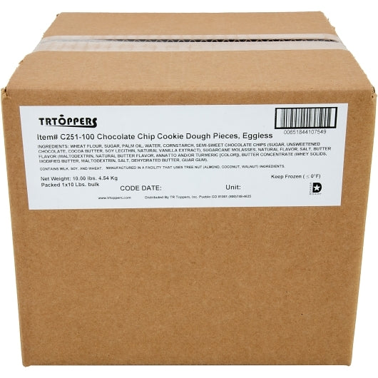 T.r. Toppers Chocolate Chip Cookie Dough Pieces Topping Bulk, 1 x 10 lb Case - DOT product image 6