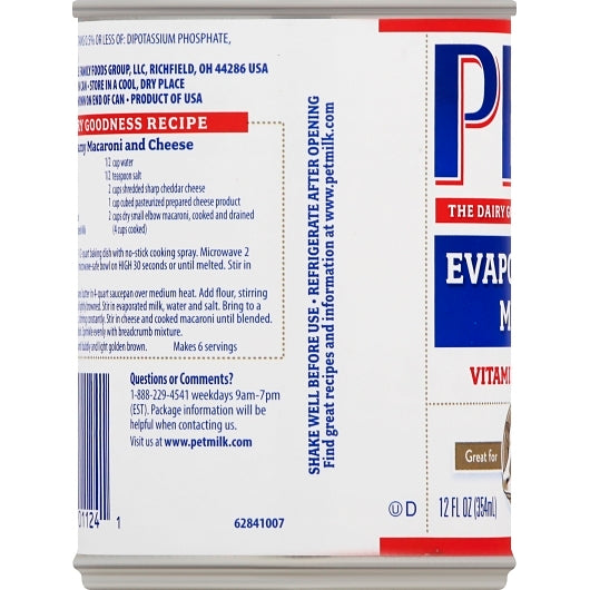 Pet Evaporated Milk , 24 x 12 fl oz Case - DOT product image 2