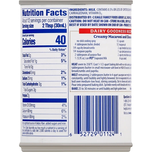 Pet Evaporated Milk , 24 x 12 fl oz Case - DOT product image 6