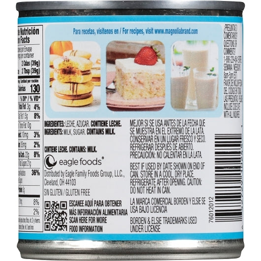 Magnolia Regular Sweetened Condensed Milk, 24 x 14 oz Case - Alternate product angle or state