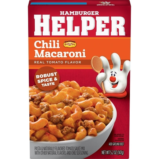 Helper Chili Macaroni, 12 x 5.2 oz Case - Pantry Ingredients
