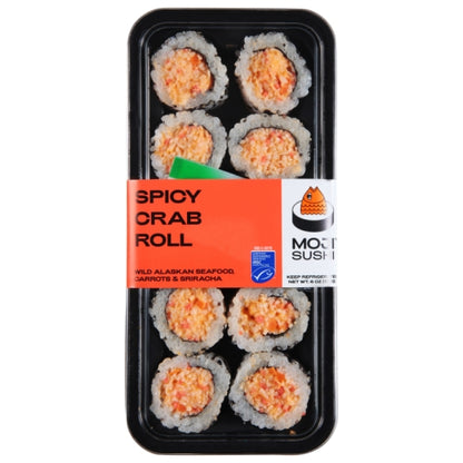 Moji Sushi Spicy Crab Roll, 4 x 6 oz Case - Frozen Meat & Seafood