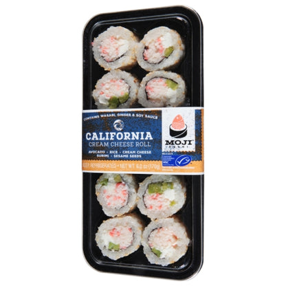 Moji Sushi CALIFORNIA CREAM CHEESE ROLL, 4 x 8 x 6 oz Case - DOT product image 7