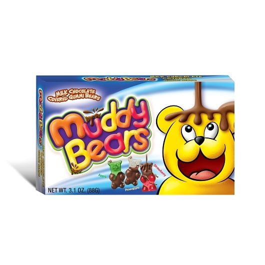 Muddy Bears Chocolate Covered Gummy Bears, 12 x 3.1 oz Case - Candy & Confections