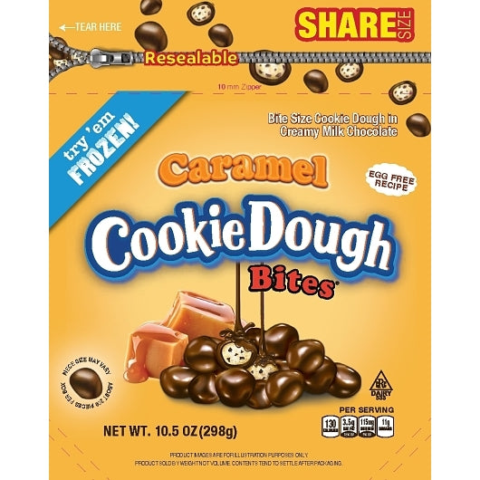Cookie Dough Bites Caramel Cookie Dough Bites, 8 x 10.5 oz Case - Candy & Confections