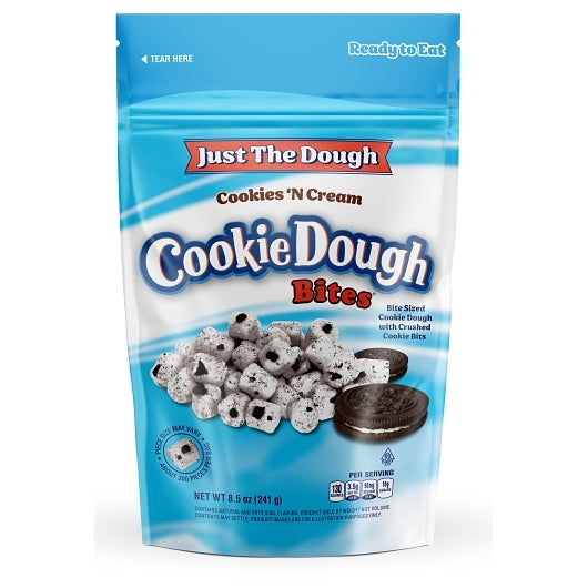Cookie Dough Bites Just the Dough Cookies N’ Cream, 10 x 8.5 oz Case - Bakery & Desserts - image 2
