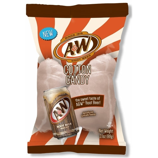 A&W Flavored Cotton Candy Openstock, 12 x 3.1 oz Case - Candy & Confections