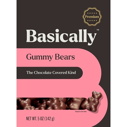 Basically Chocolate Covered Gummi Bears, 12 x 5 oz Case - Candy & Confections
