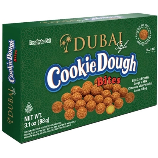 Cookie Dough Bites Dubai Style, 12 x 3.1 oz Case - Bakery & Desserts