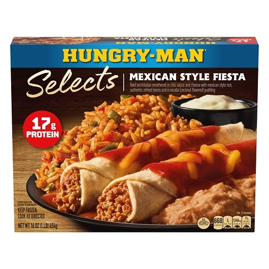 Hungry Man Selects Mexican Fiesta, 8 x 16 oz Case - Hispanic Foods