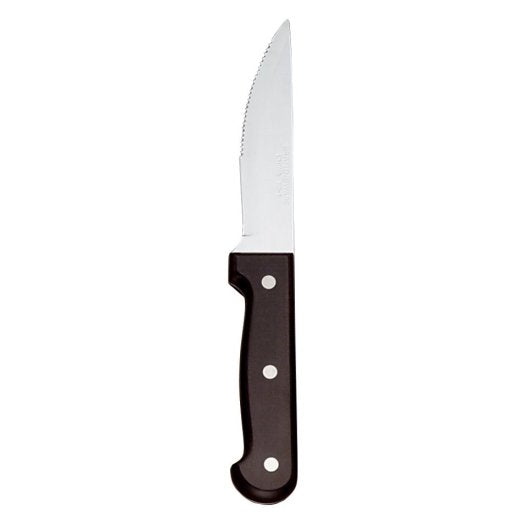Libbey Chop House Pointed Tip Steak Knife w/Black Bakelite Handle 9.75", 1 x 12 each Case - Disposable Cutlery