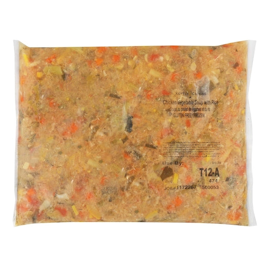 Kettle Cuisine Chicken Vegetable Soup with Rice, 4 x 4 lb Case - Prepared Foods