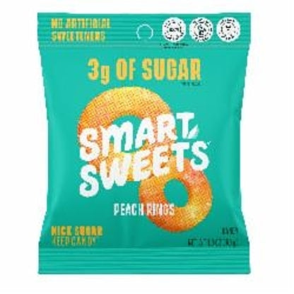 SmartSweets Peach Ring Gummy Candy, 6 x 12 x 1 each Case - Candy & Confections