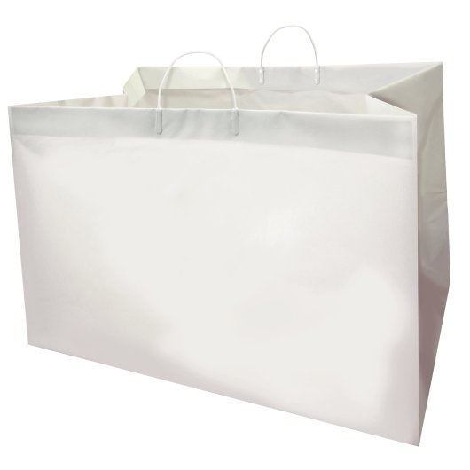Pak-Sher Plastic White Shopping Carry Out Bag, 1 x 50 each Case - Disposables