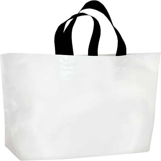 Command Packaging White Soft Loop Plastic Carry Out Bag 21X13X10 Stock, 500 x 500 each Case - Pantry Ingredients