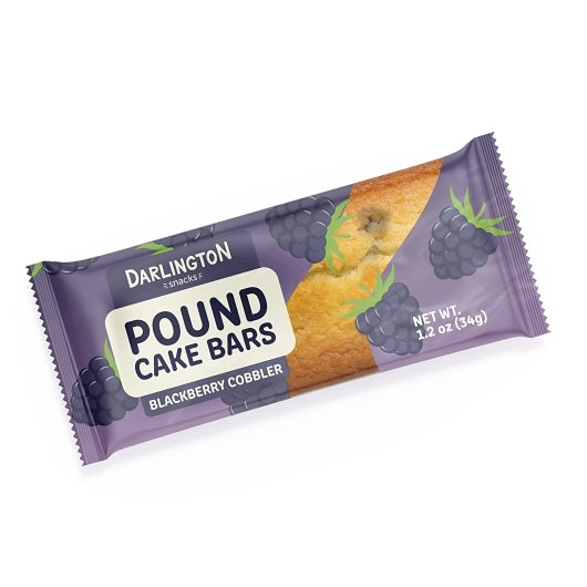 Darlington Individually Wrapped Blackberry Cobbler Pound Cake Bars, 216 x 1 ct Case - Bakery & Desserts