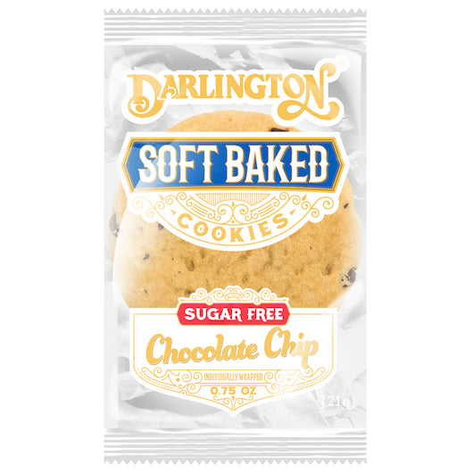 Darlington Sugar Free Individually Wrapped Trans Fat Free Chocolate Chip Cookie, 106 x 1 ct Case - Bakery & Desserts