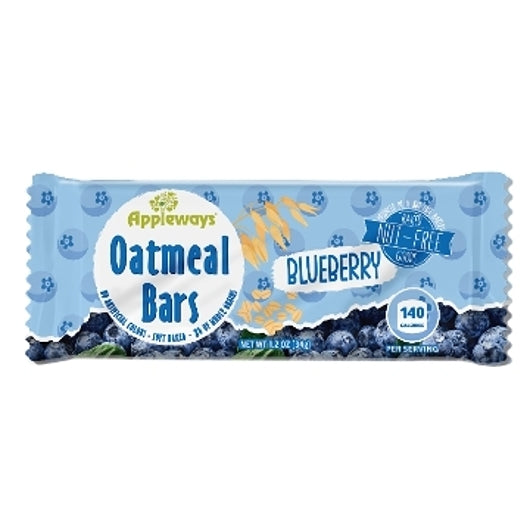 Appleways Whole Grain Blueberry Oatmeal Bar, 216 x 1.2 oz Case - Snack Bars & Granola Bars