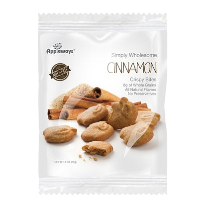 Appleways Individually Wrapped Whole Grain Cinnamon Crispy Bites, 108 x 1 ct Case - DOT product image 2