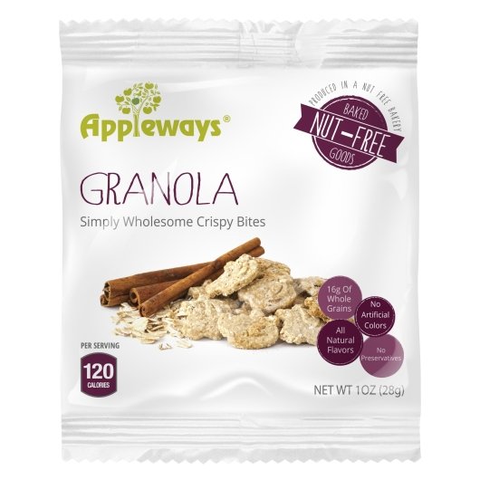Appleways Individually Wrapped Granola Crispy Bites, 108 x 1 ct Case - Breakfast Foods