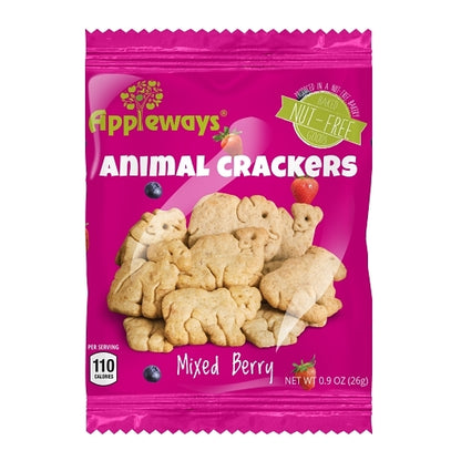 Appleways Mixed Berry Animal Crackers, 108 x 0.9 oz Case - DOT product image 2