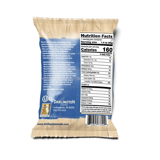 Appleways Individually Wrapped Whole Grain Chocolate Chip Cookie, 160 x 1 ct Case - DOT product image 2