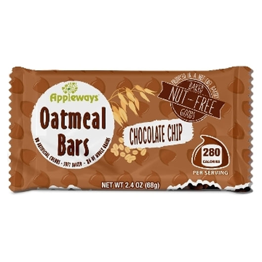 Appleways Soft Baked Chocolate Chip Oatmeal Bar, 160 x 1 ct Case - Snack Bars & Granola Bars