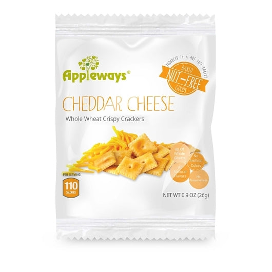 Appleways Individually Wrapped Whole Grain Cheddar Cheese Crispy Cracker, 108 x 1 ct Case - DOT product image 2